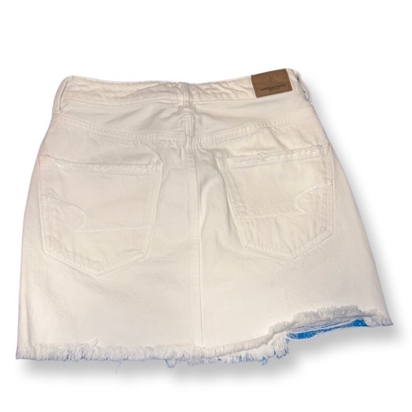 AMERICAN Eagle White Distressed Jean Skirt size XS - Picture 5 of 13